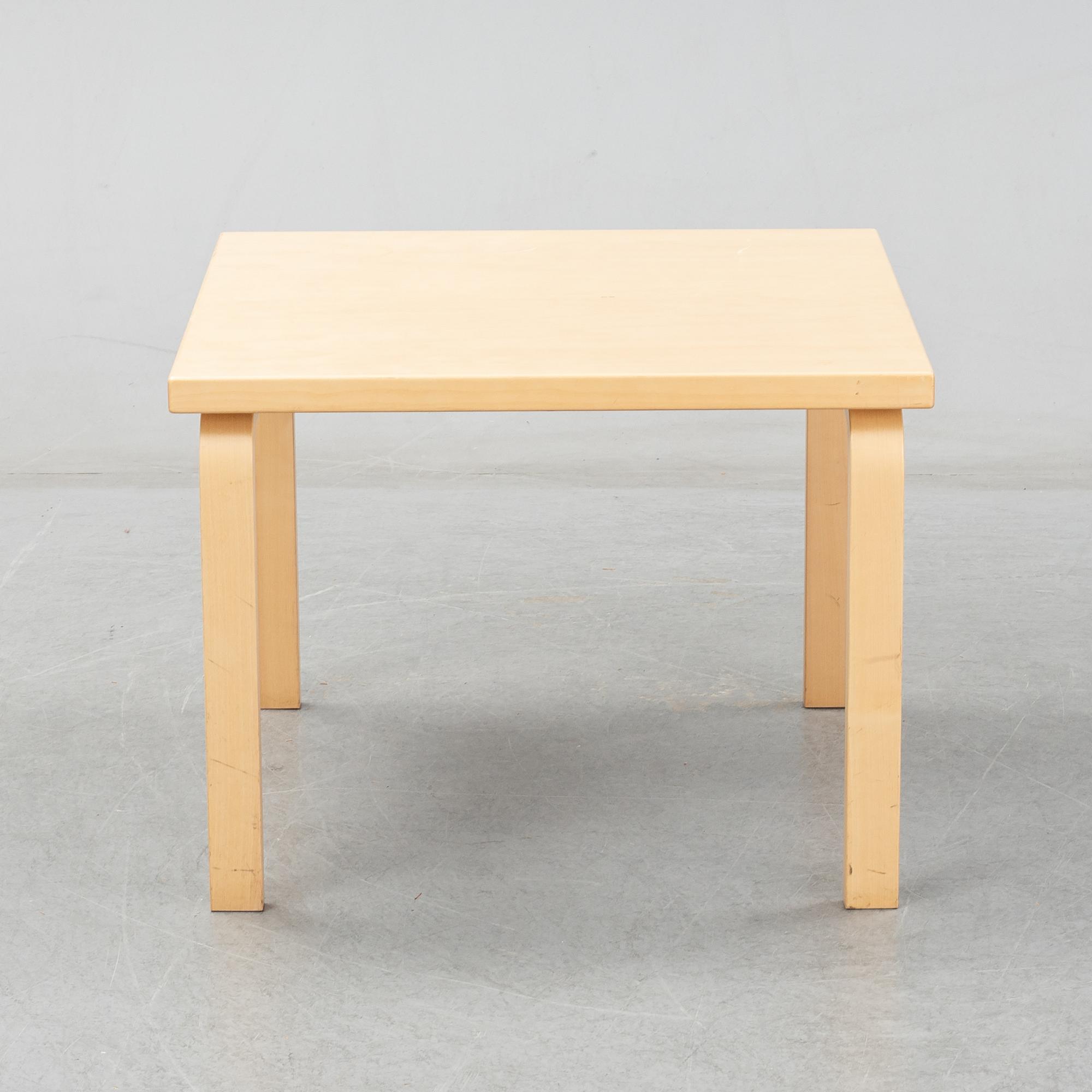 Alvar Aalto, a birch coffee table, Artek, Finland, 2002.
