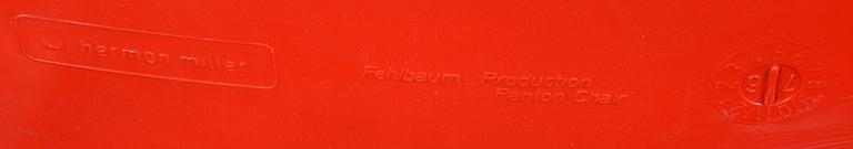 STOLAR, ett par, "Panton chair", Verner Panton för Herman Miller, USA, 1976.