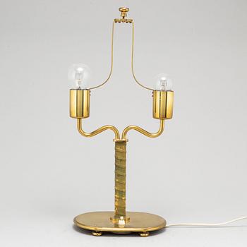 JOSEF FRANK, a brass 'model 2388' table lamp, for Firma Svenskt Tenn.