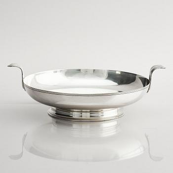 Wolter Gahn, skål, nysilver, Swedish Grace, Karl Wojtech, Stockholm, 1920-tal.