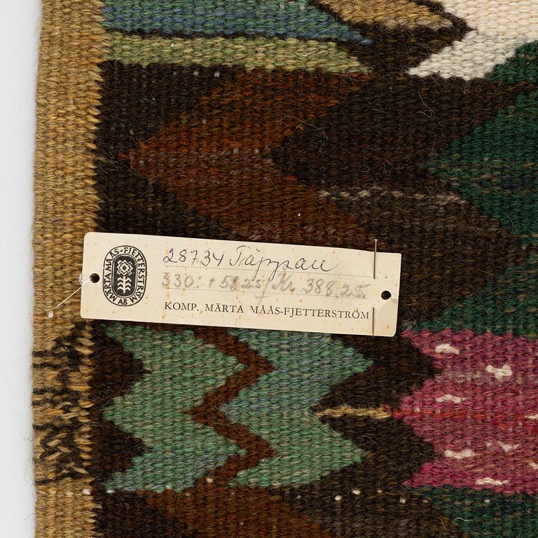 Märta Måås-Fjetterström, fabric, "Täppan", tapestry technique, approximately 50x53 cm, signed AB MMF.
