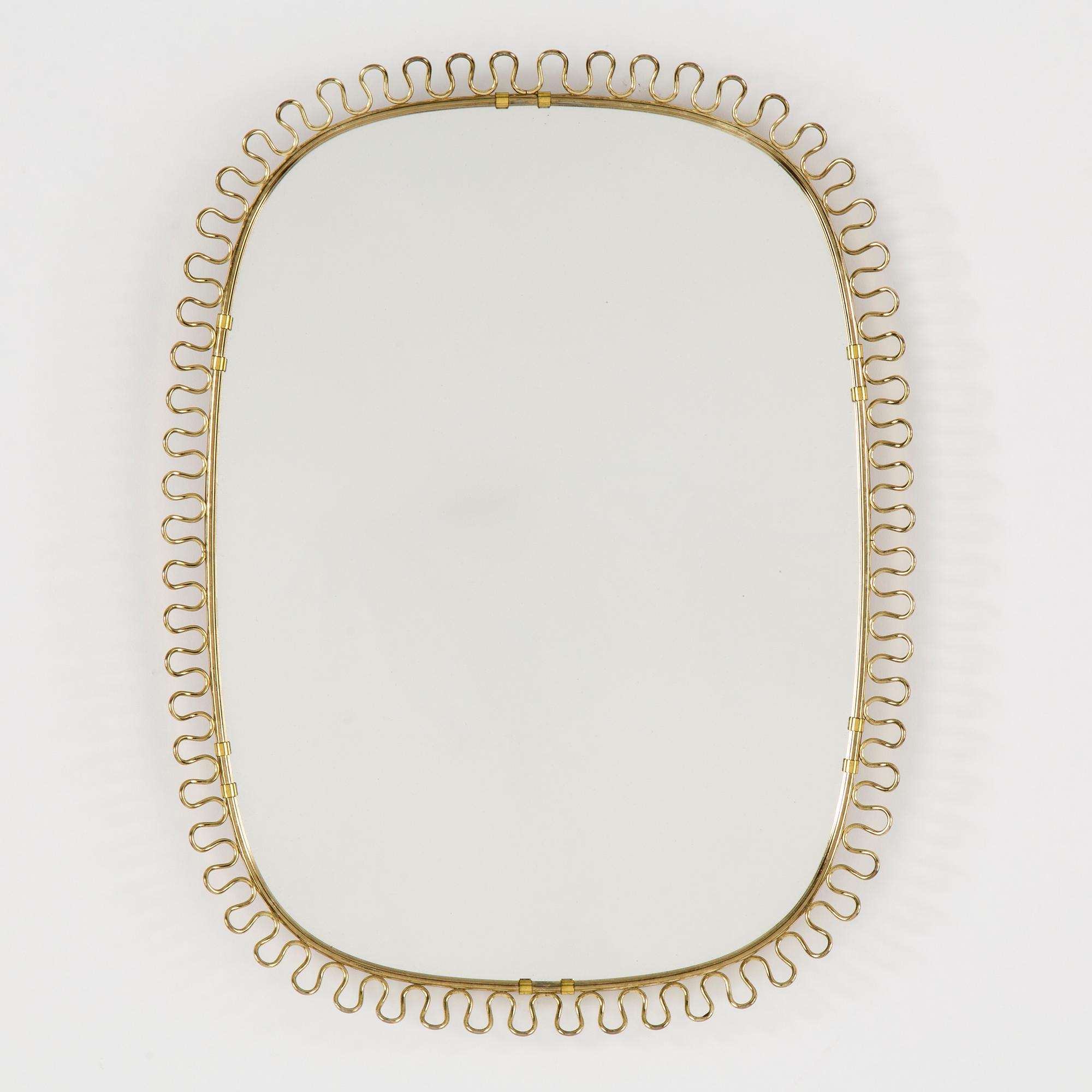 SPEGEL, mässing, glas, 1900-talets andra hälft.