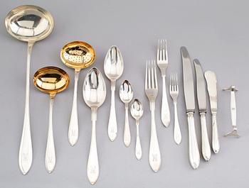 BESTICK, 114 delar,  silver, Stockholm ca 1917. Vikt ca 4639 gram.