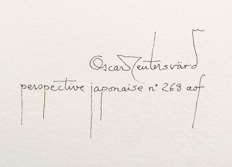 Oscar Reutersvärd, water color, signed.