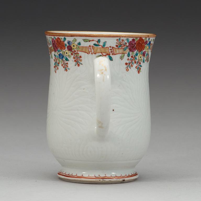 MUGG, kompaniporslin. Qingdynastin, Qianlong (1736-1795).