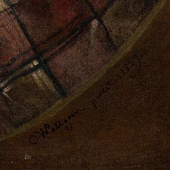 OTTO WALLGREN, olja på uppfodrad duk, signerad och daterad O. Wallgren pinxit 1829.