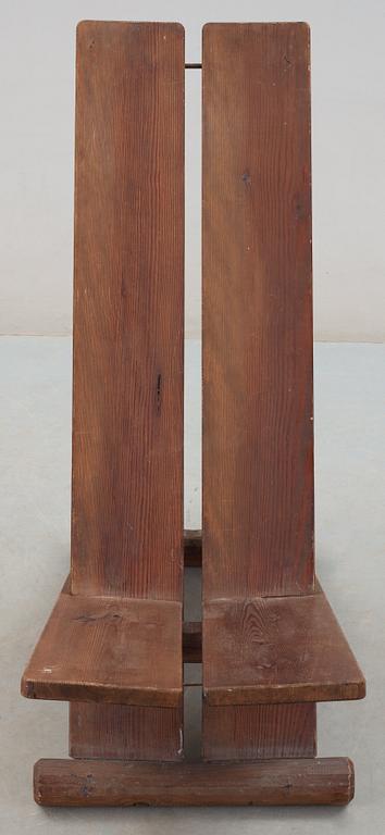 An Axel Einar Hjorth stained pine easy chair, Nordiska Kompaniet (NK) 1930's.