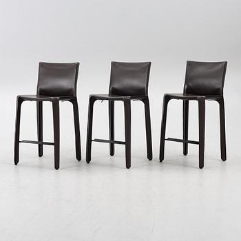 Mario Bellini, Three "410 CAB" bar stools, Cassina, Italy, 21st century.