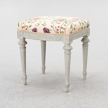 A Swedish late 18th century stools, Gustavian.