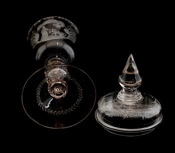 LOCKPOKAL, glas, Tyskland, 1800-tal.