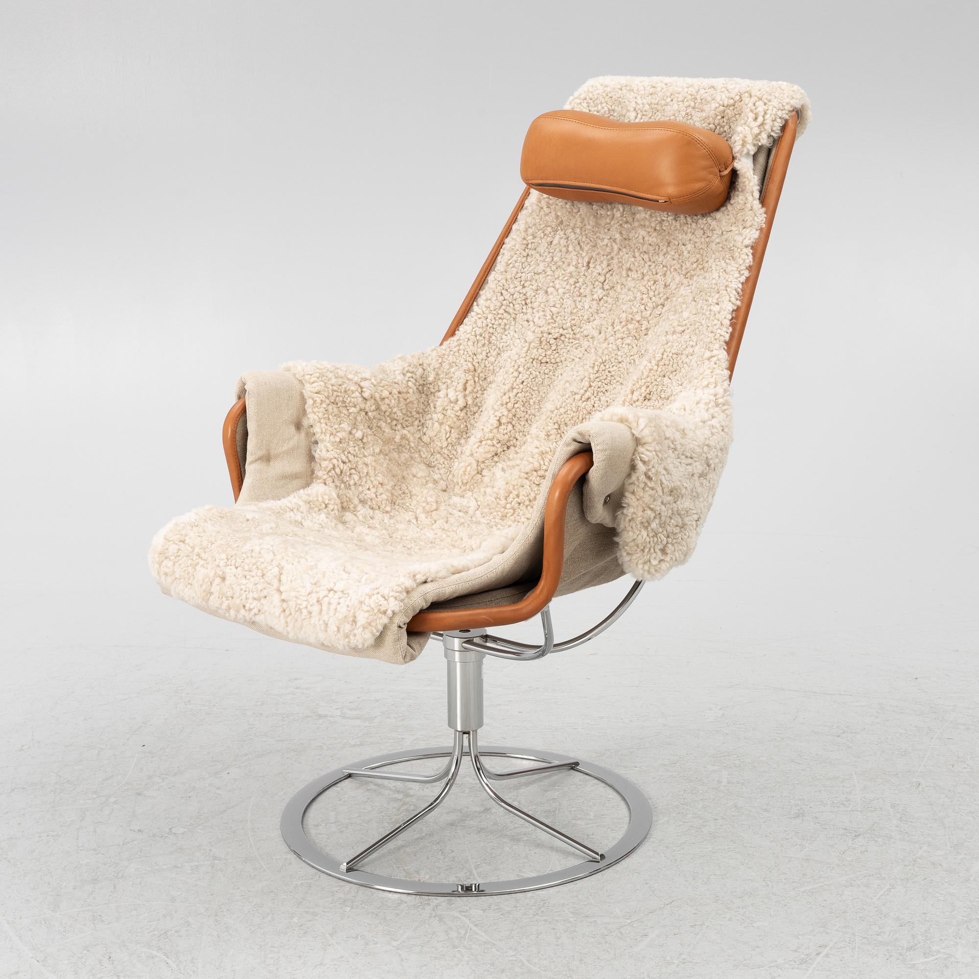 Bruno Mathsson, armchair with footstool, "Jetson", Dux samt Bruno Mathsson International.