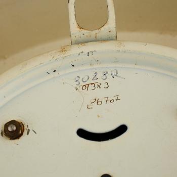 VÄGGUR med TIMER, Junghans, Tyskland, omkring 1900-talets mitt.