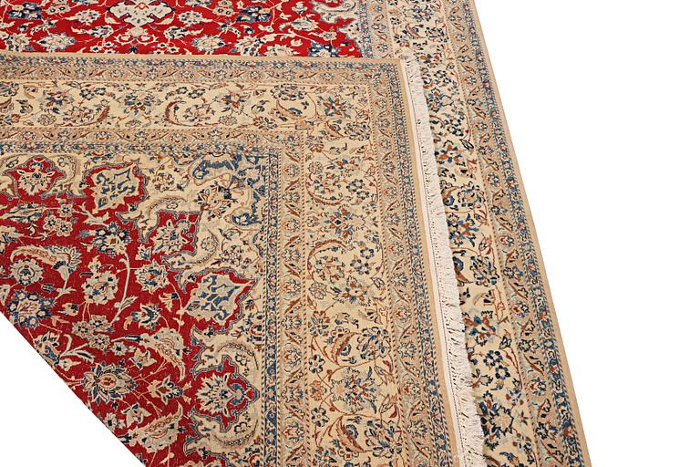 Matta, Nain, part silk, 9 laa, ca. 250 x 170 cm.