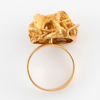 Ring, Lapponia, design Björn Weckström, "Kioto", 18K guld, Finland.