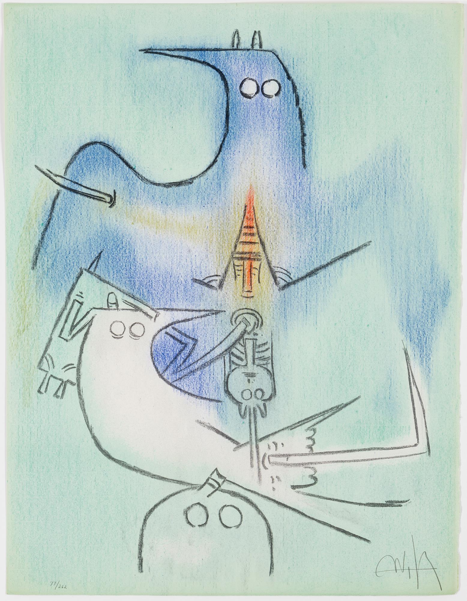 WIFREDO LAM, 10 litographs, signed and numbered 77/262.