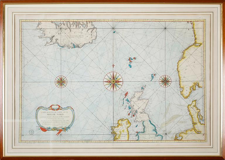 KARTA, kopparstick, efter S Bellin, daterad 1768.