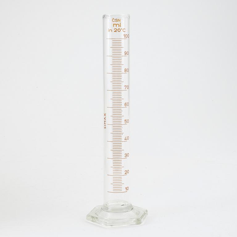 MÄTGLAS, 6 st, Bohemia glas, Czechoslovakia, 40/50 - talet.