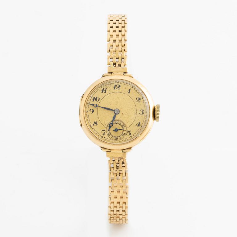 Wristwatch, 18K gold, 26 mm.