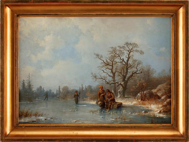 JOSEPH MAGNUS STÄCK, olja på duk. Sign o dat 1864.
