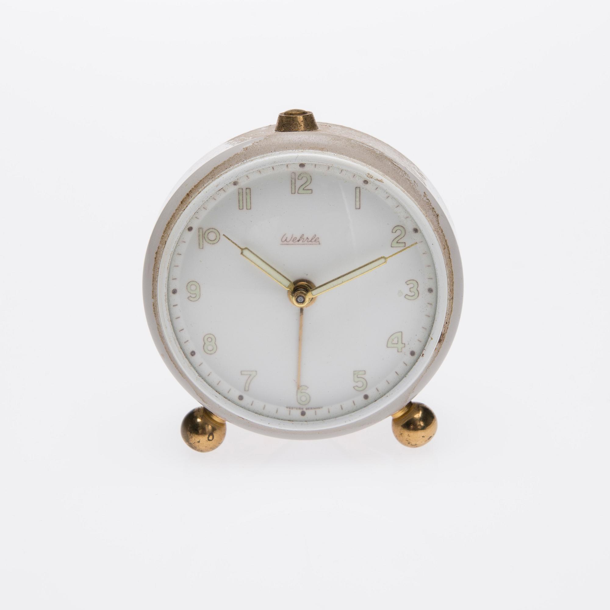 RESEKLOCKA SAMT VÄCKARKLOCKOR, 2 ST, 1960-tal.