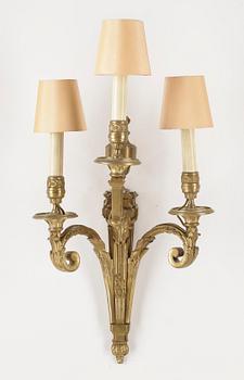 APPLIQUER, ett par, Louis XVI-stil. 1900-tal.