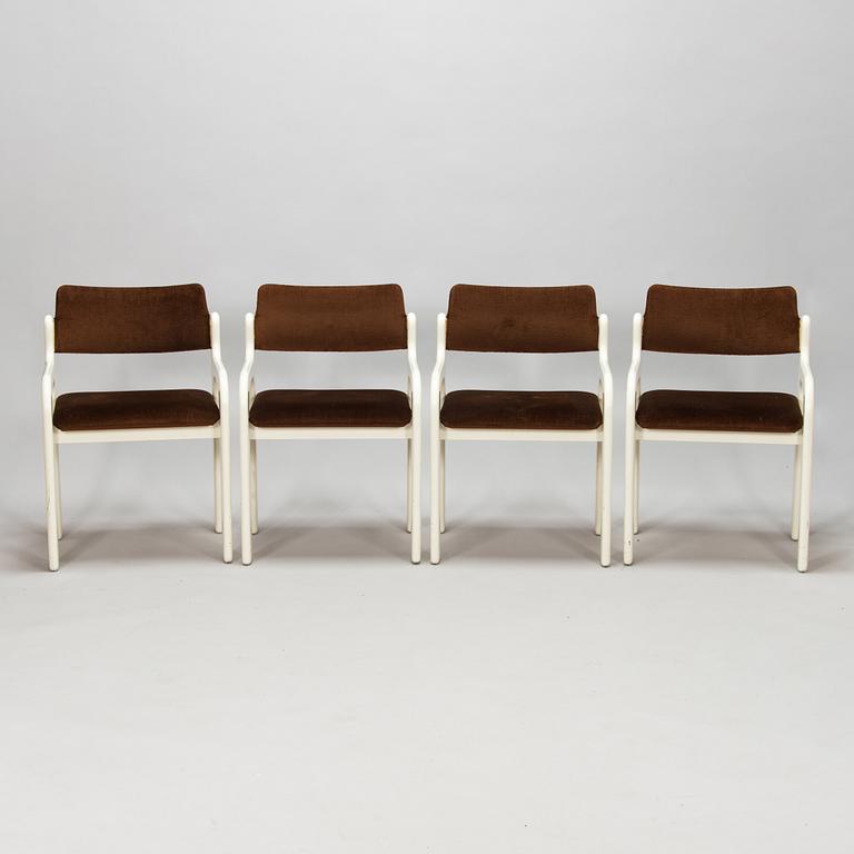 Eero Aarnio, a set of four 1970s 'Flamingo' chairs for Asko Finland.