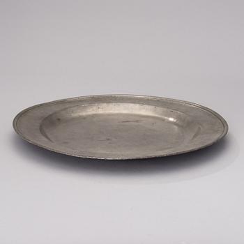 A FINNISH PEWTER DISH, Elias Ståhlfot, Turku 1735.