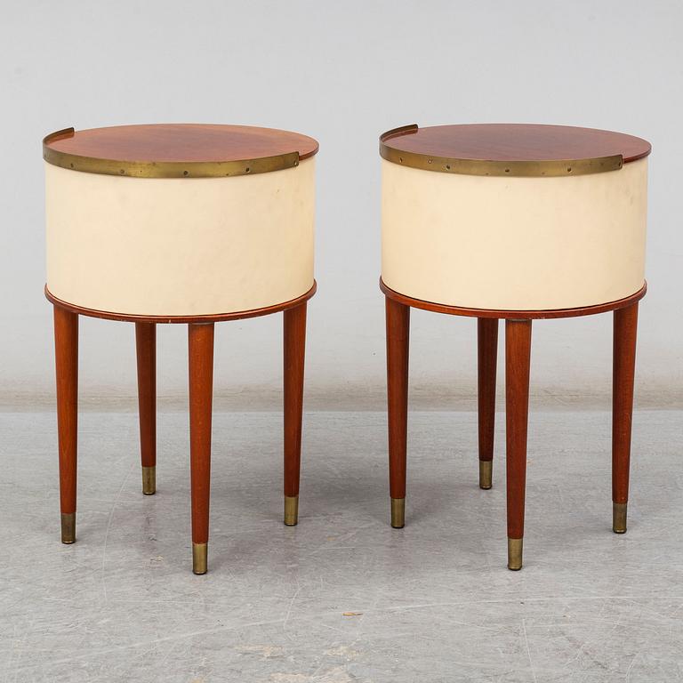 A pair of mid 20th Century bedside tables.