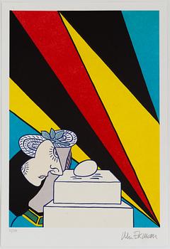 Marie-Louise Ekman, lithograph in colours, 2021, signed 127250.