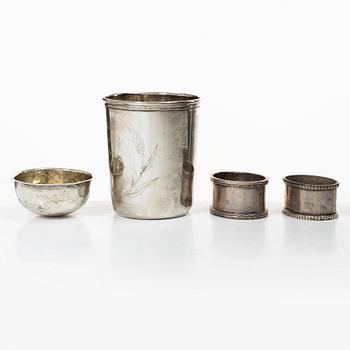 Silver, 10 pieces, Sweden, including a spoon by Gustaf Georg Rehnberg, Norrköping 1811.