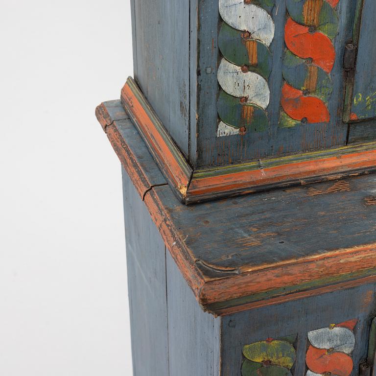 Gift cabinet, folk art, Skåne, painted date 1851.
