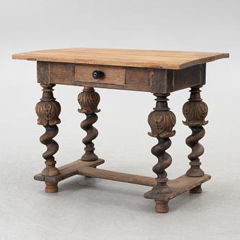 A table, partially Baroque, 19th century with earlier parts.