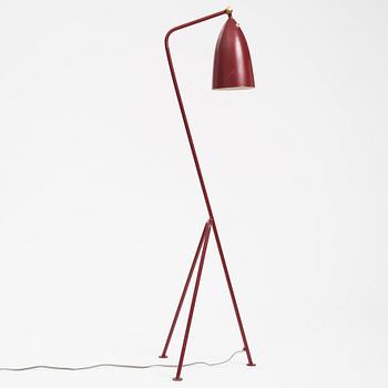 Greta Magnusson Grossman, a burgundy and off-white 'G-33' floor lamp, Bergboms Malmö, mid 20th C.