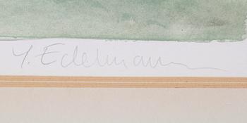 YRJÖ EDELMANN, färglitografi, signerad, EA.