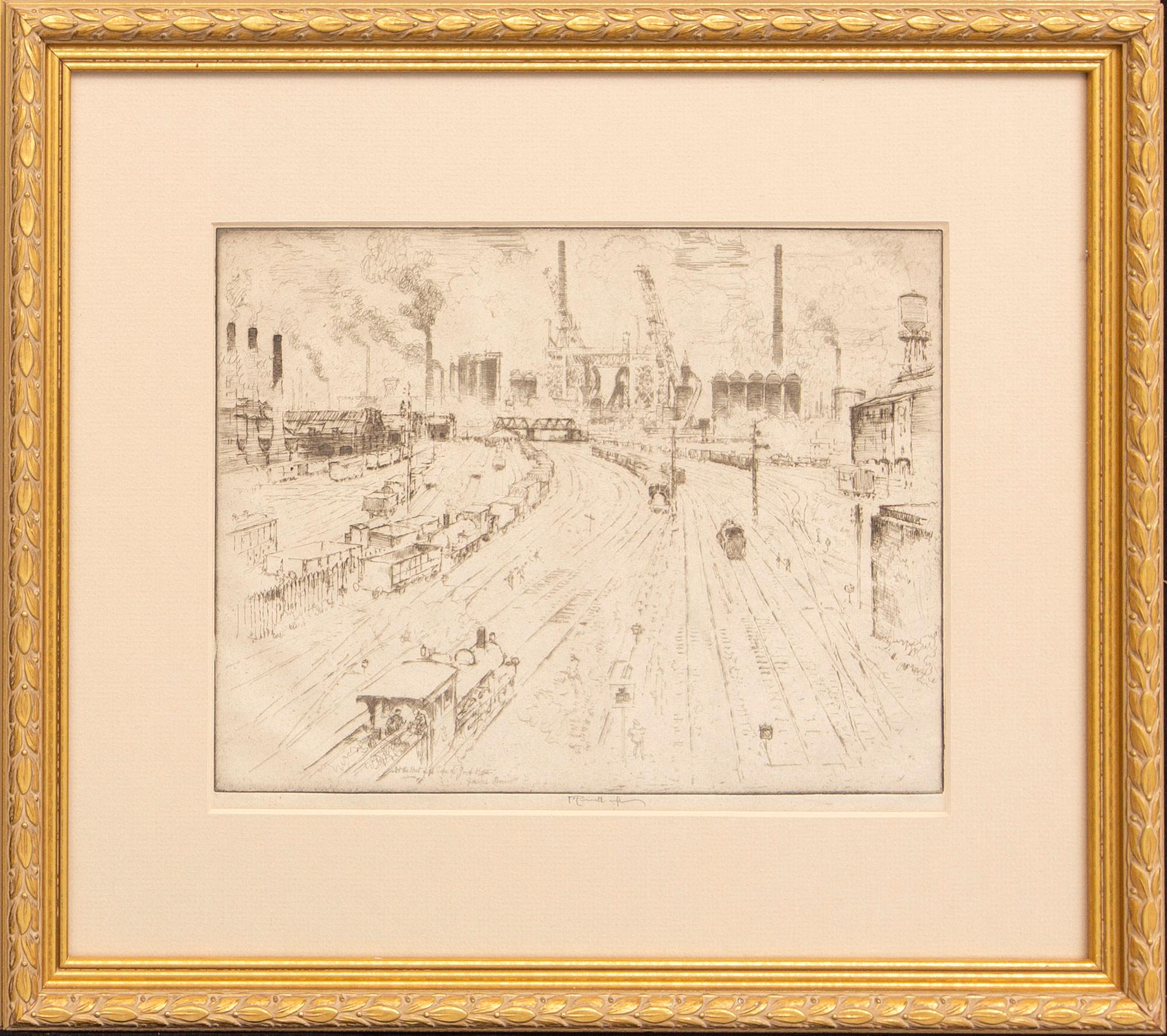 Joseph Pennell, etsning, signerad, 1910.
