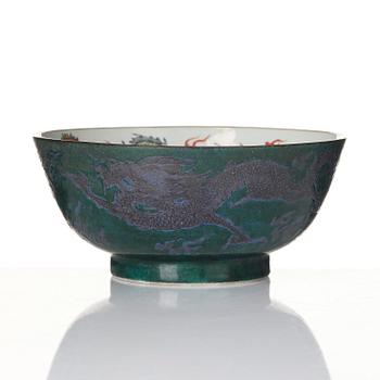 Skål, porslin. Qingdynastin, Kangxi (1662-1722).