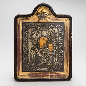 A late 19th century Russian icon in kiot.