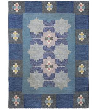 Ingegerd Silow, a flat weave carpet, signed IS, c. 227 x 164 cm.