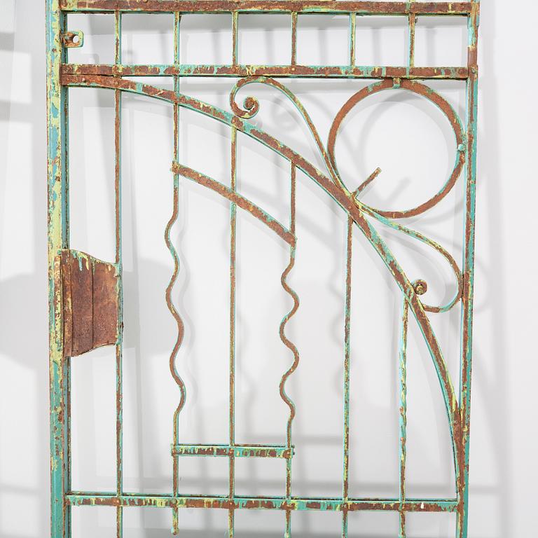 A pair of early 1900s iron gates.
