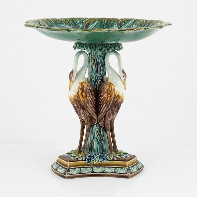 A majolica tazza, Gustafsberg, around the year 1900.