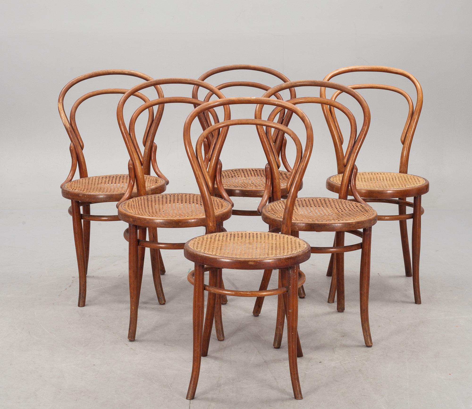 STOLAR, 6 st, Thonettyp, 1900-talets början, märkta.