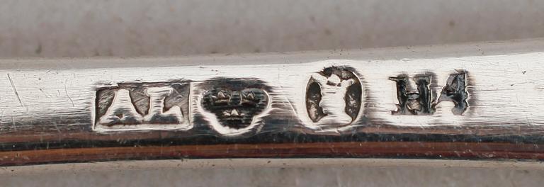 BORSTE med silverskaft, Stockholm 1838.
