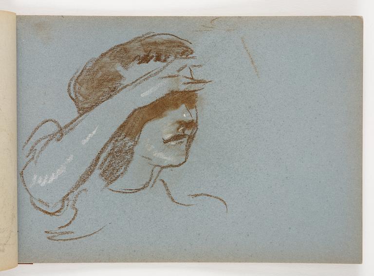 Lotte Laserstein, 3 skissblock med teckningar.