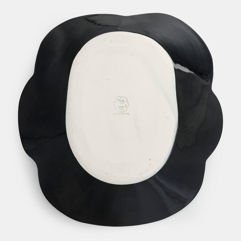 Birger Kaipiainen, a ceramic plate, stamped 'Viola' 1967 Arabia Finland Kaipiainen Invenit' and numbered 999/3000.