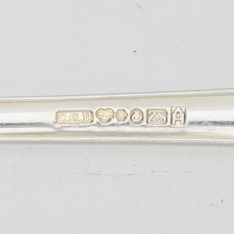 C.G. Hallberg, a Swedish silver cutlery set, model "Svensk", Stockholm, some 1950 (84 pieces).