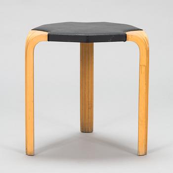 Alvar Aalto, a mid-20th century 'X 602' stool for  O.Y. Huonekalu- ja Rakennustyötehdas A.B.