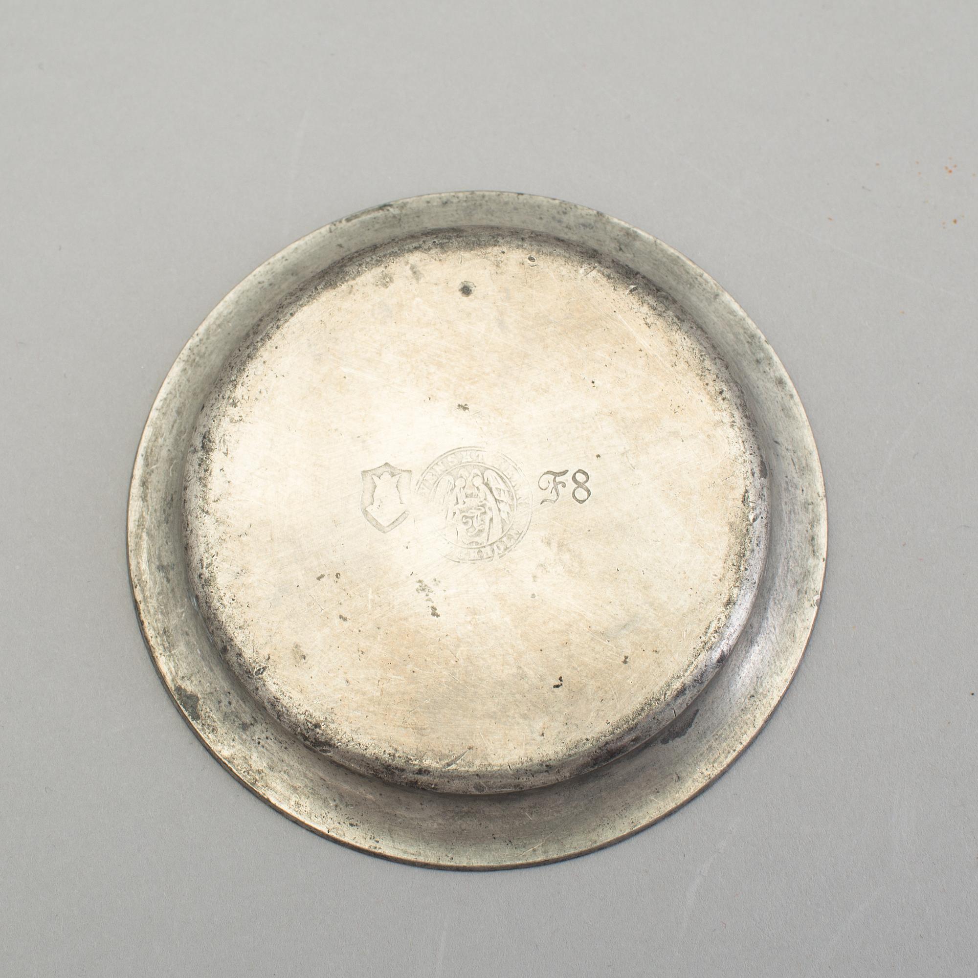 Five coasters, a vase, a bowl,  and an ashtray by Firma Svenskt Tenn first half of 20th centuty.