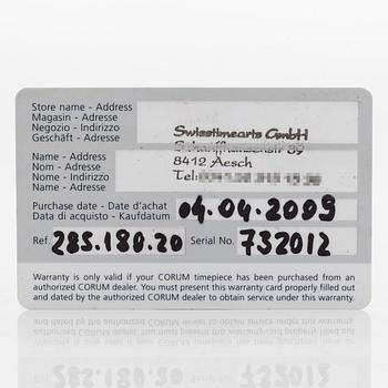 Corum, Bubble, kronografi, rannekello, 45 mm.