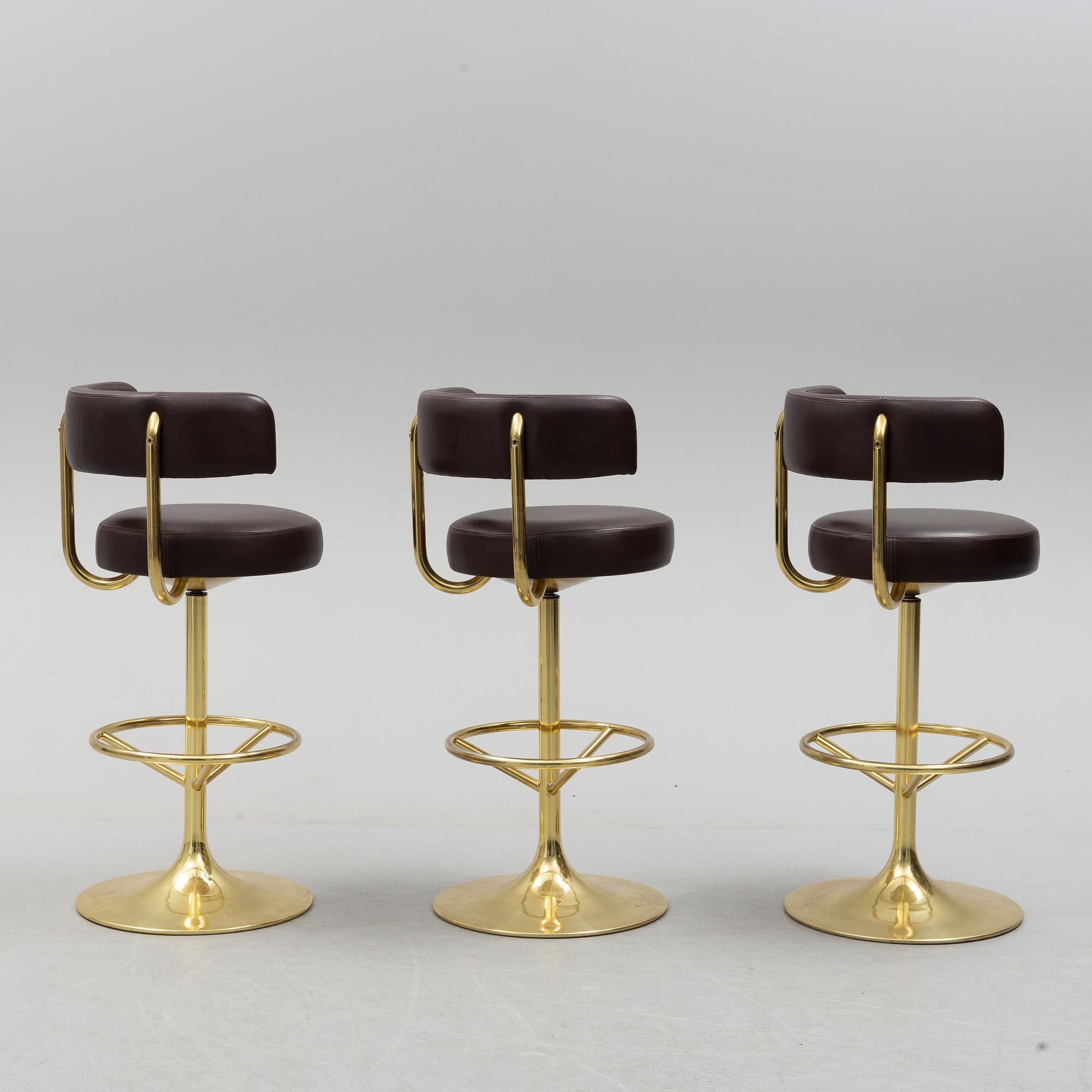 BÖRJE JOHANSON, 3 st barstolar, "Jupiter", Johanson design, Markaryd, 1900-talets andra hälft.