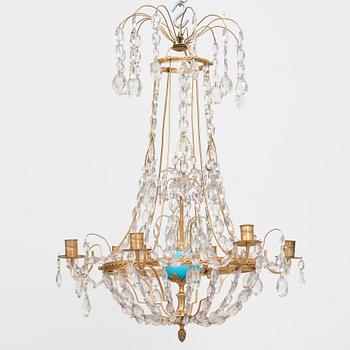 A Neo-Classic circa 1800 six-light chandelier, possibly Russian.